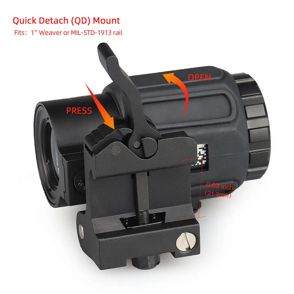 Mira telescópica 3X G43 con montura QD de desmontaje rápido - imagen 4