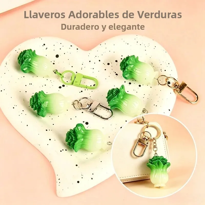 Llavero de resina hecho a mano con colgante de fruta y verdura - imagen 5