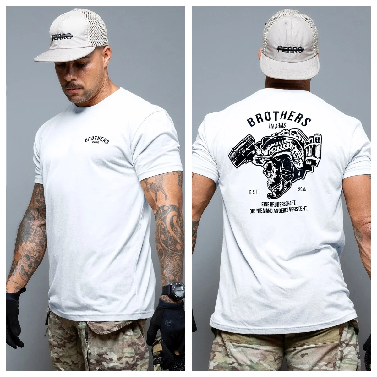 Brothers in Arms Camiseta táctica transpirable de algodón para verano - imagen 4
