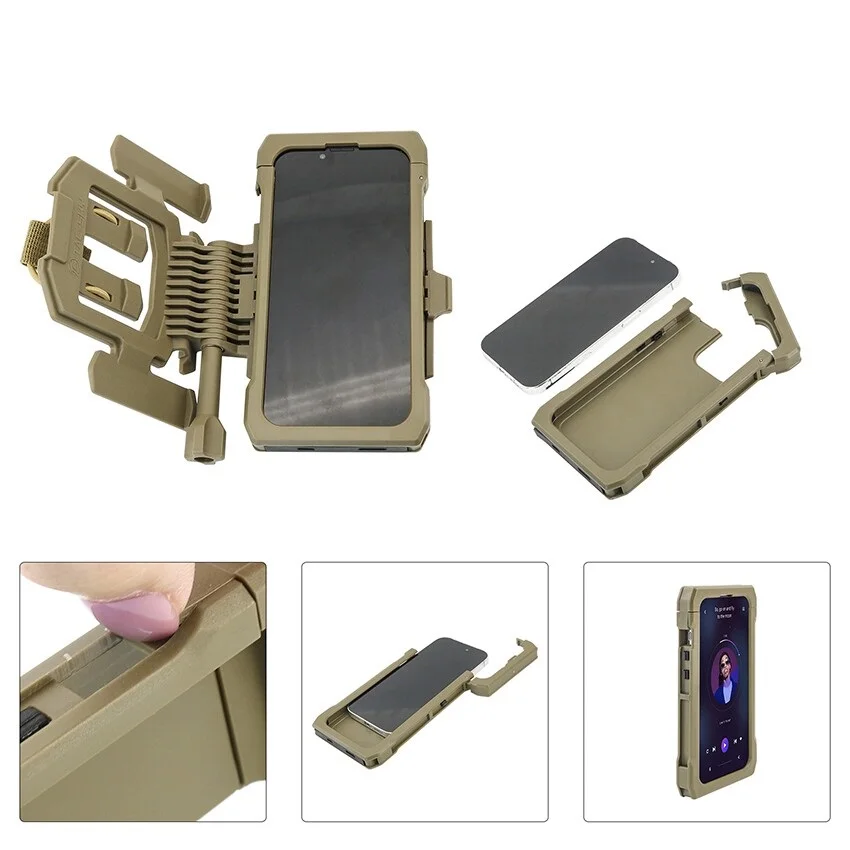 Funda táctica MOLLE para teléfono con arnés pecho y brazo ajustable - imagen 5