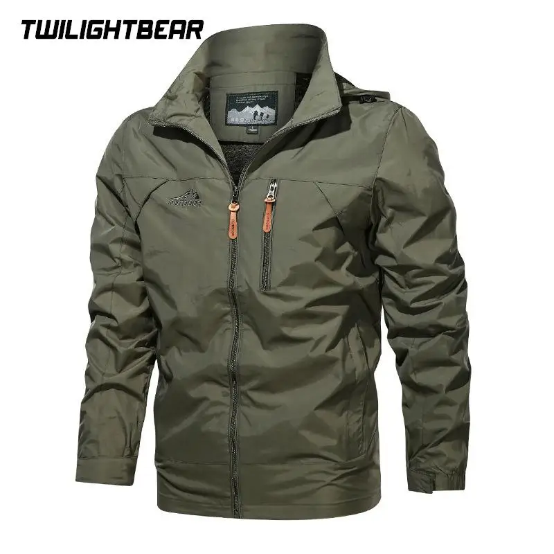 Chaqueta táctica con capucha hombre, gran abrigo multi-bolsillos - imagen 2