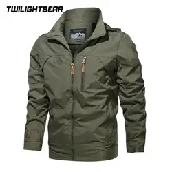 Chaqueta táctica con capucha hombre, gran abrigo multi-bolsillos
