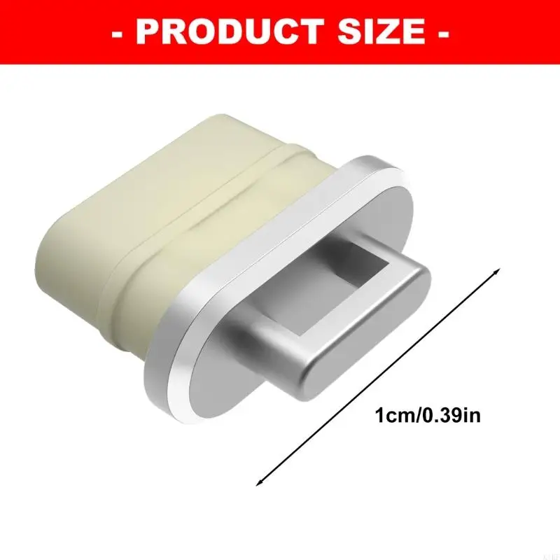 Protector puerto USB-C con tapa antipolvo silicona y orificio - imagen 2