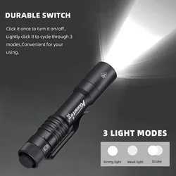 Alonefire P70 linterna táctica de bolsillo en aluminio para exterior