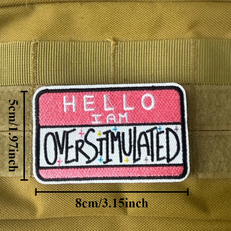 Parche táctico bordado 'Estoy Sobrecargado' – Humor Militar Velcro Molle mochila - imagen 5