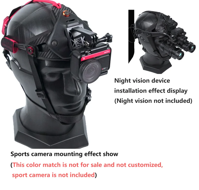 Soporte casco para gafas de visión nocturna y montaje cámara universal