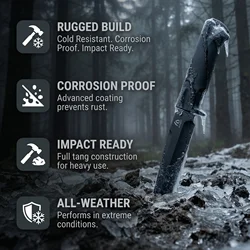 Cuchillo fijo táctico pequeño con funda para al aire libre