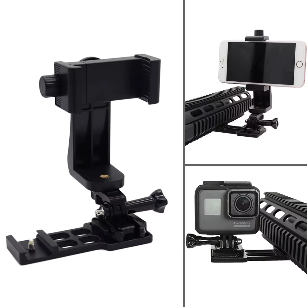 VULPO Montura Picatinny para Móvil, GoPro y iPhone Accesorio Táctico