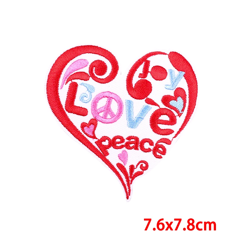 Parche bordado flores letras arcoíris rosa – Para coser o planchar - imagen 3