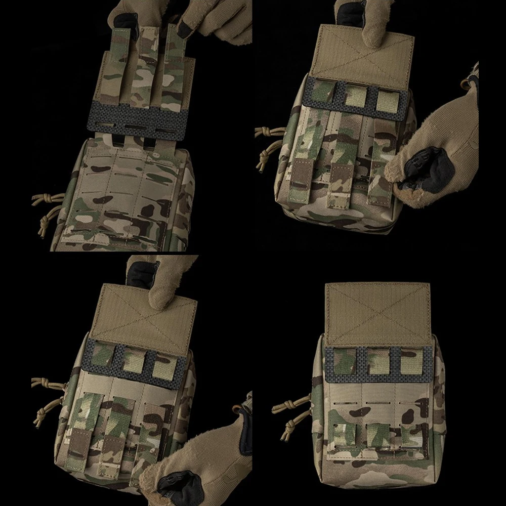 Panel adaptador MOLLE fijo para arnés de pecho y chaleco táctico - imagen 4
