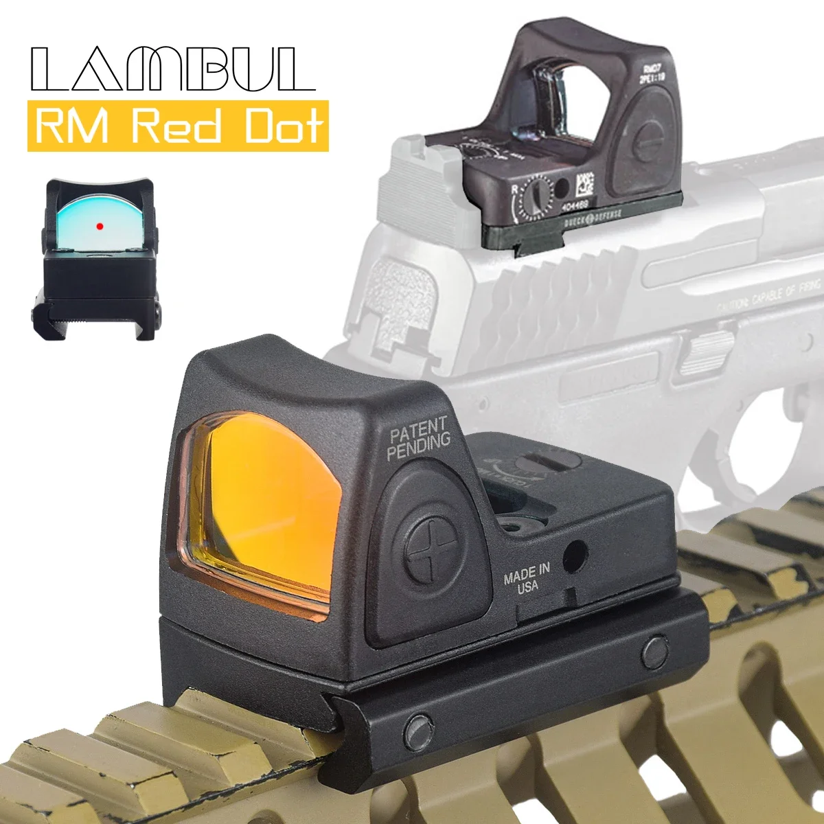 Mira táctica RM red dot en riel