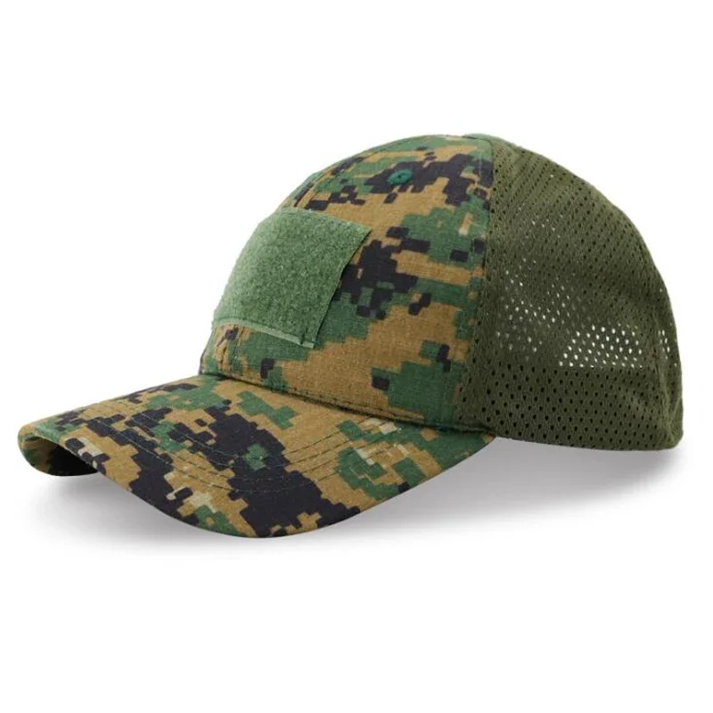 Gorra táctica de malla camuflaje jungla ajustable, camionero verano - imagen 3
