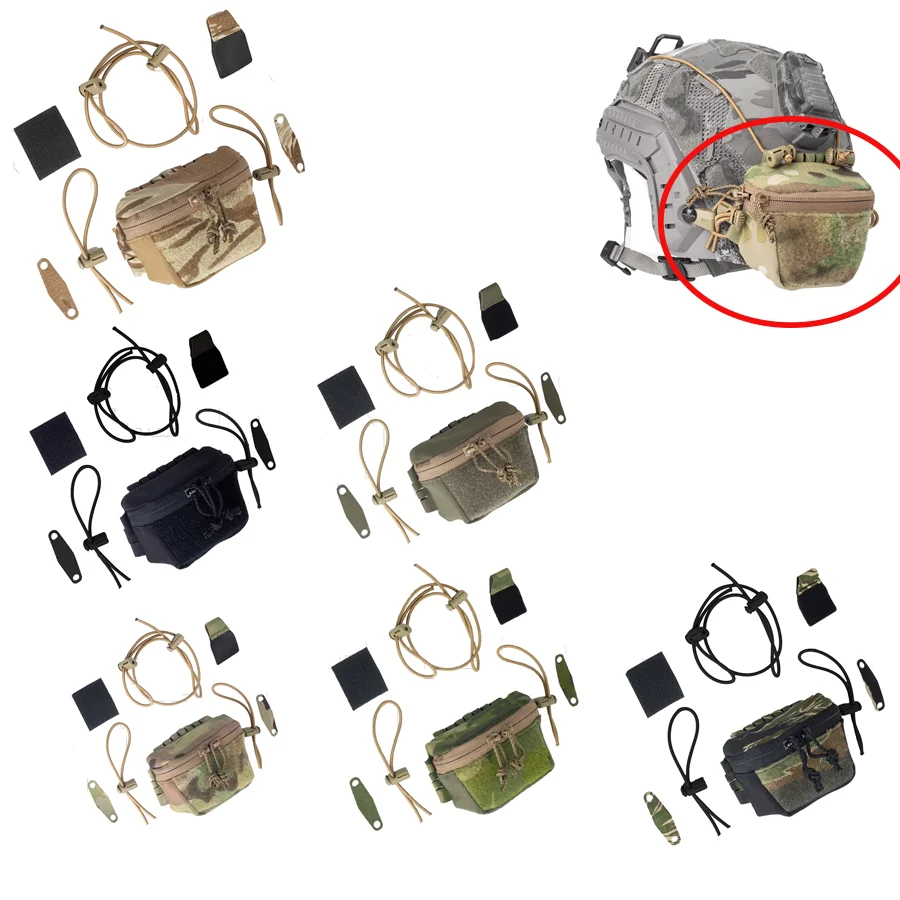 Bolsa trasera de almacenamiento para casco táctico de caza - imagen 2