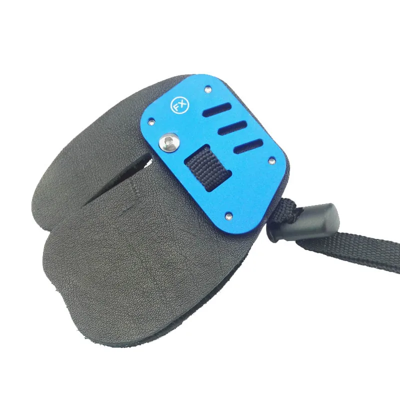 Protector de dedos para tiro con arco de cuero y aleación - imagen 4