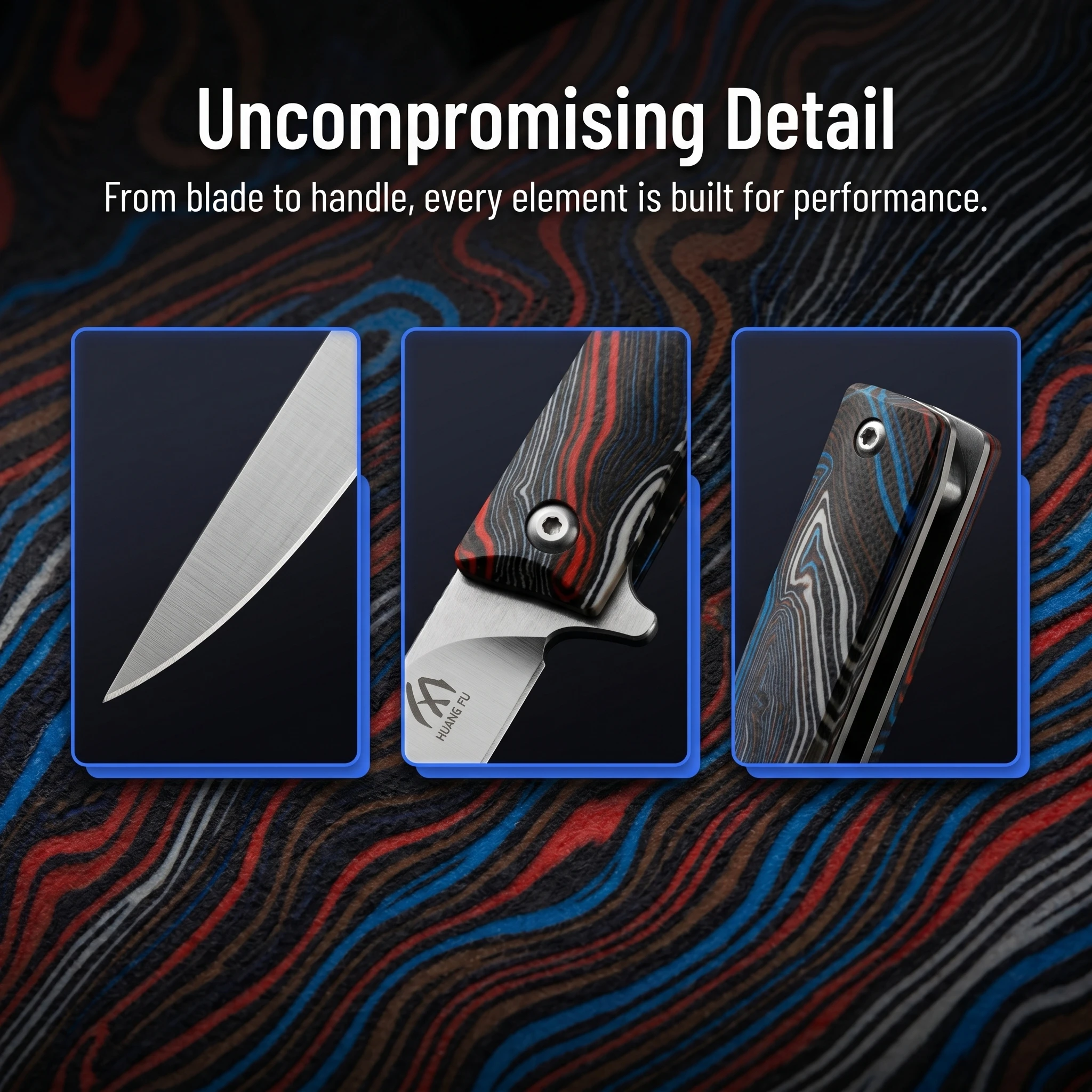 Cuchillo plegable táctico G10 multifunción para al aire libre EDC - imagen 5