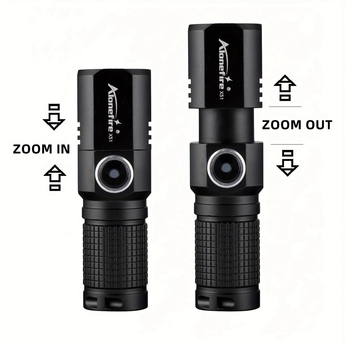Linterna LED táctica recargable con zoom para camping y pesca - imagen 4