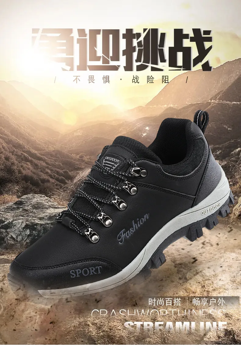 Vista del calzado de escalada impermeable para hombre