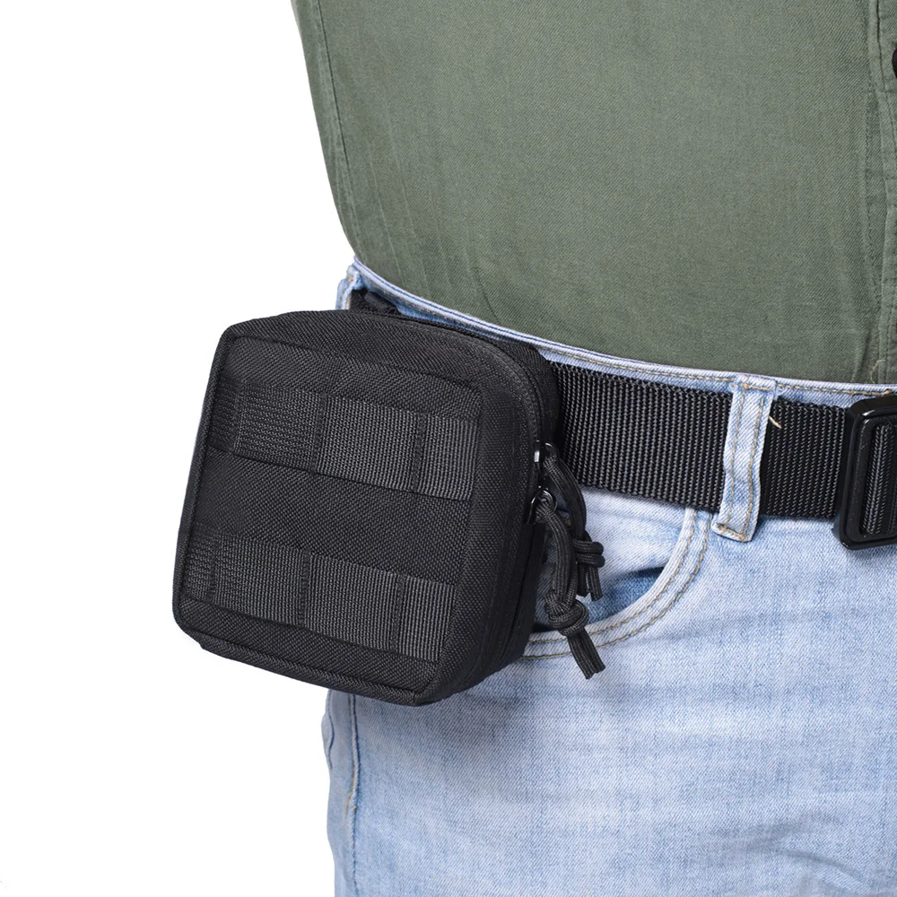 Kit supervivencia táctica MOLLE mini: cuchillo, brújula, linterna - imagen 2