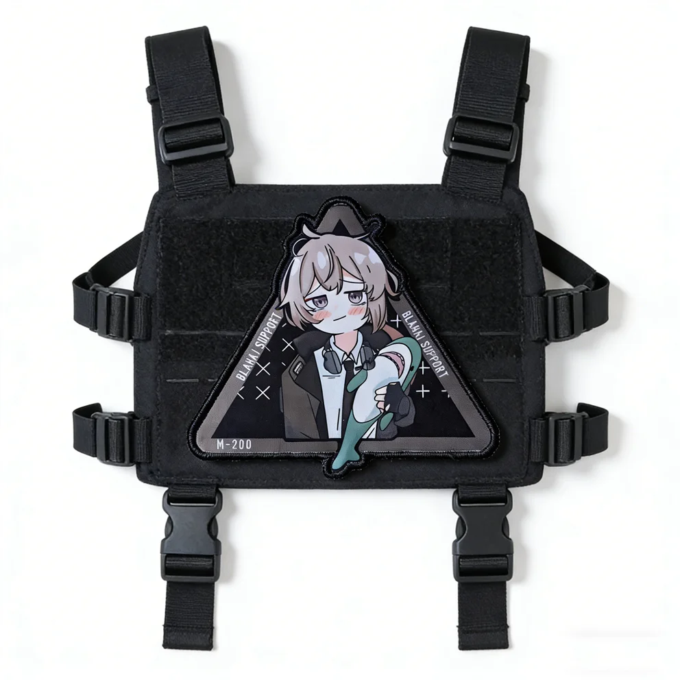 Parche táctico Girl Frontline M200 Shark Blahaj para ropa y mochila - imagen 3