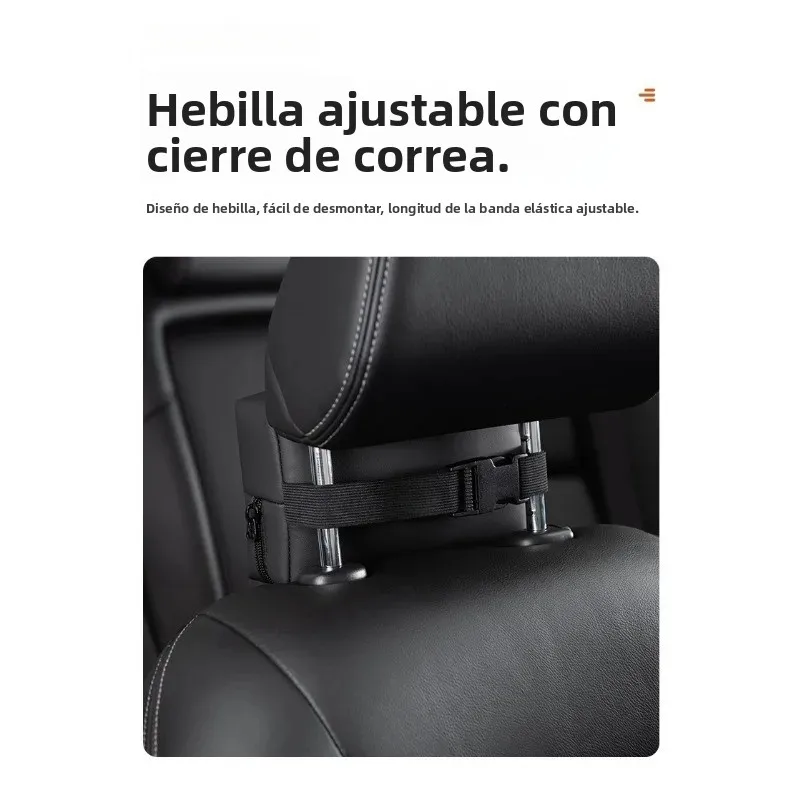 Caja de pañuelos para coche con organizador interior y visera trasera - imagen 2