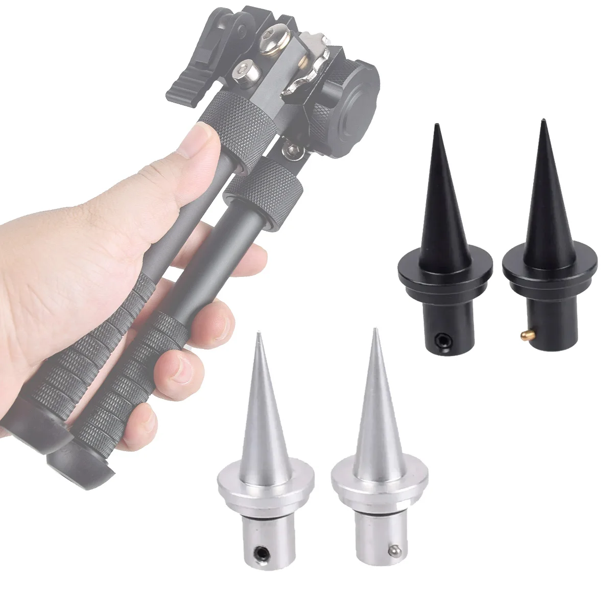 Detalle del accesorio de apoyo para rifle