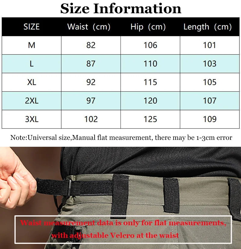 Pantalones cargo tácticos impermeables