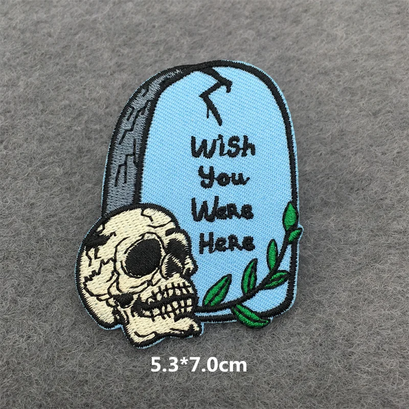 Parche calavera planchable para coser punk anime dibujos animados chaqueta - imagen 4
