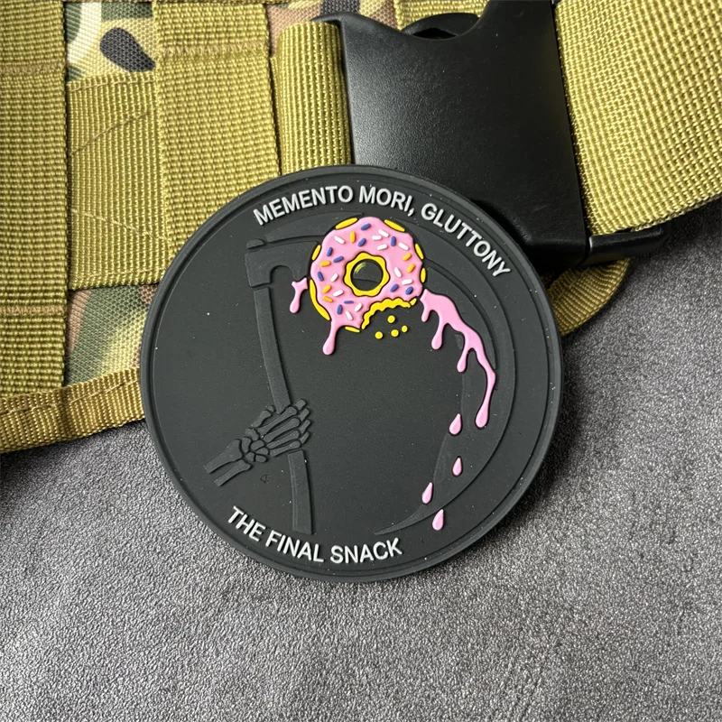 Parche táctico PVC Muerte Donuts para ropa y mochila - imagen 4