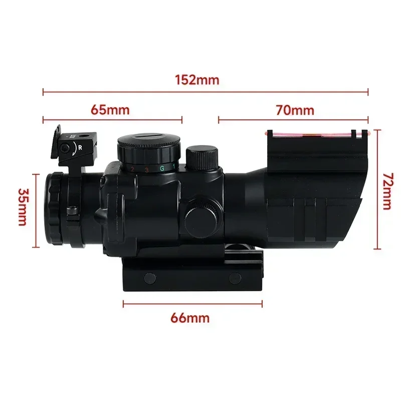 Mira táctica reflex tri-iluminada con retícula roja para Weaver - imagen 5