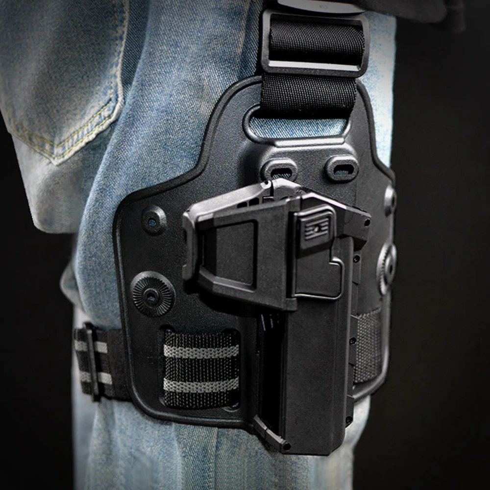 G17 G19 1911 P320 Funda táctica ligera de pierna para pistola - imagen 4