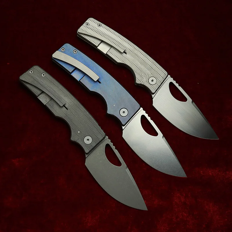 LEMIFSHE Rosie XL Cuchillo plegable EDC hoja acero M390 titanio - imagen 2