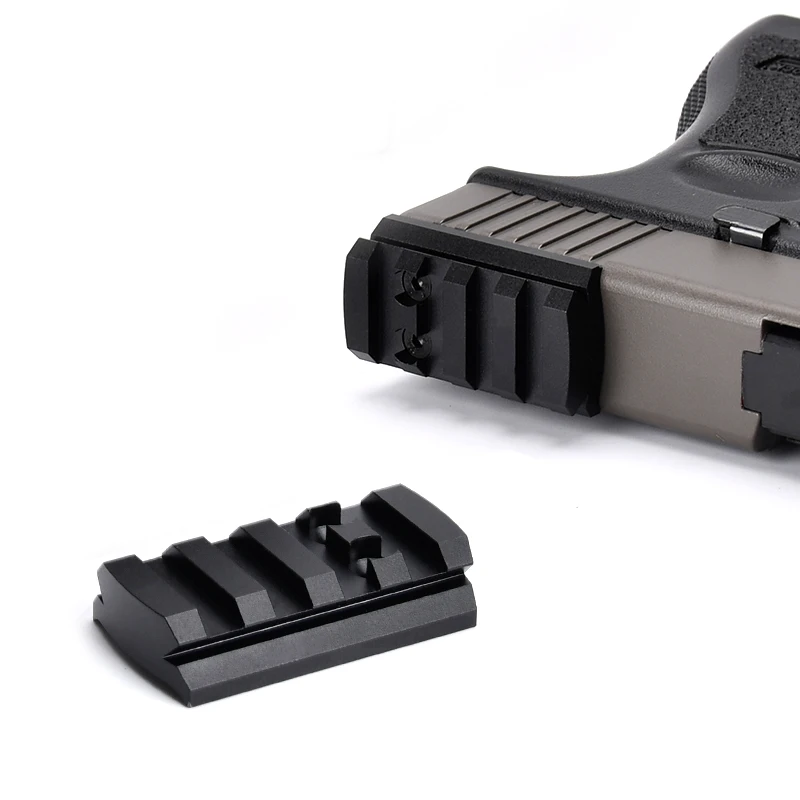 PD1 base óptica aluminio negro mate Picatinny para Glock - imagen 4