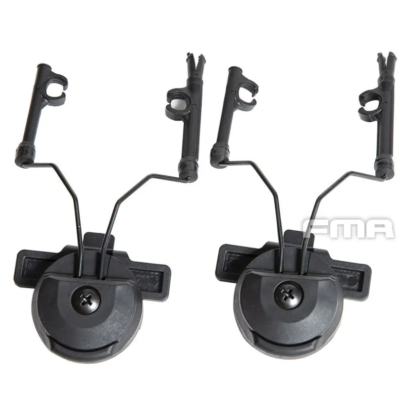 FMA casco táctico airsoft con soporte adaptador riel y auricular