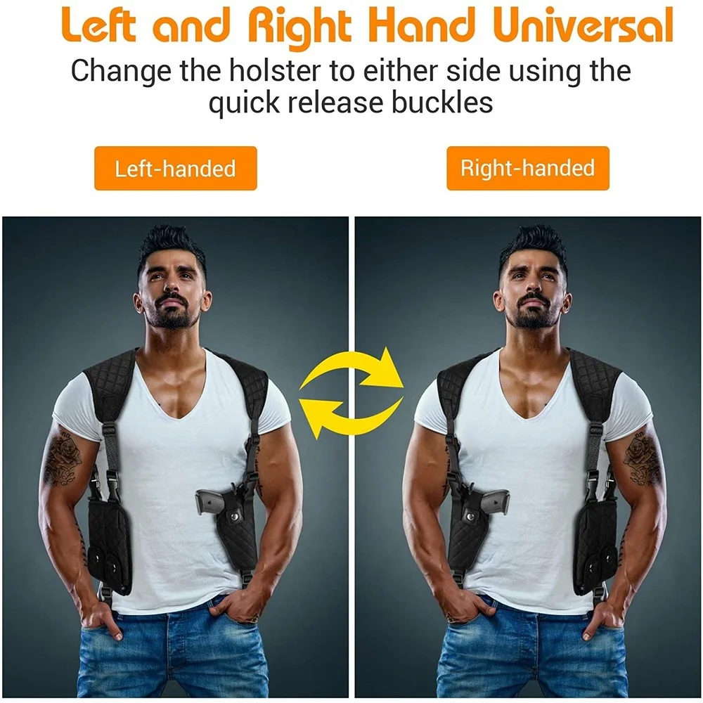 Funda de pistola oculta ajustable hombro axila con portacargador - imagen 4