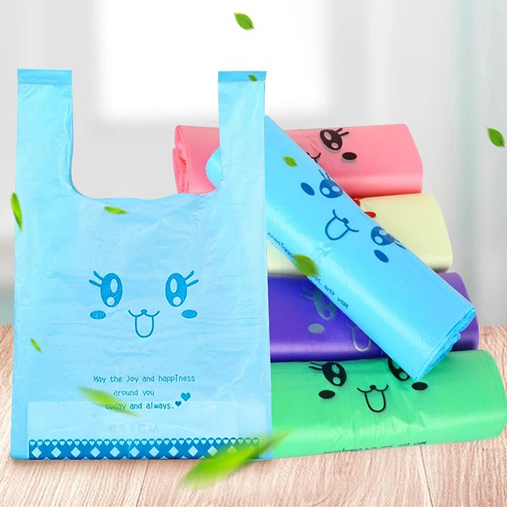 Bolsa tipo chaleco asa reutilizable transparente para supermercado - imagen 2