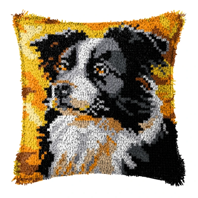 Kit de bordado con gancho de presión temático animal para almohadas - imagen 2