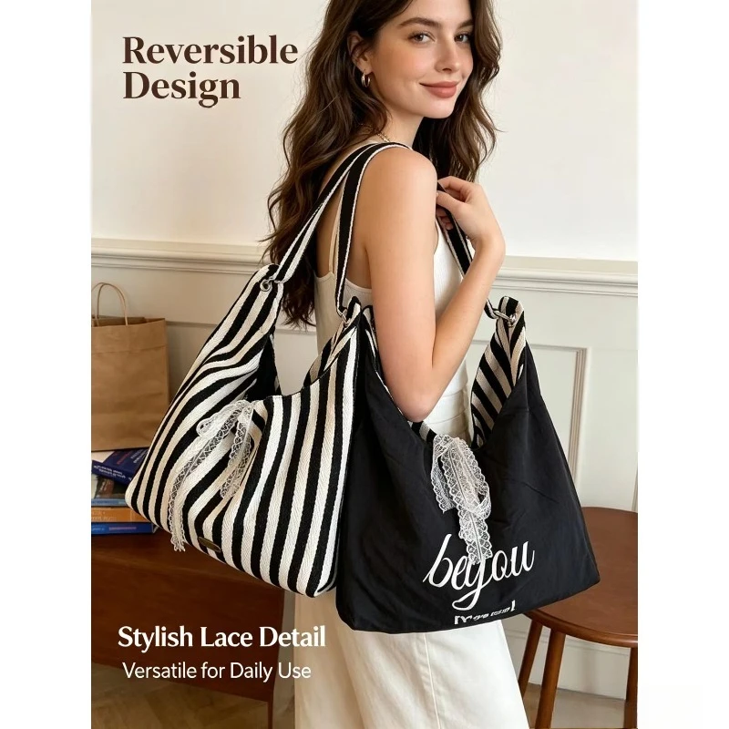 Estilo a rayas reversible y combinable