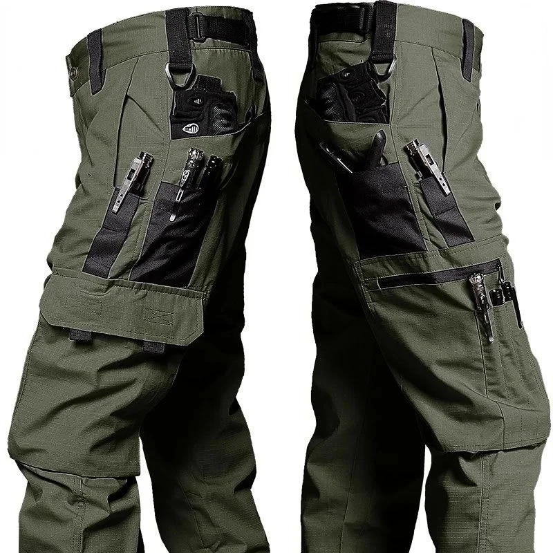 Pantalón táctico cargo impermeable hombre, múltiples bolsillos - imagen 4
