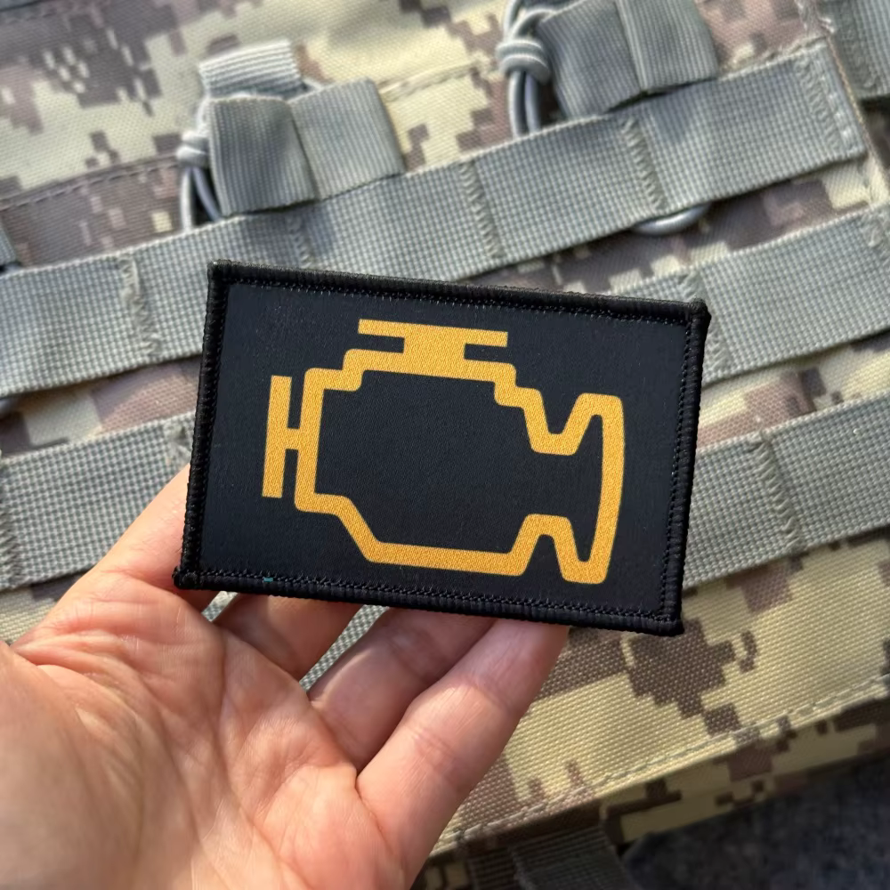 Parche táctico de moral militar diseño motor con velcro para Airsoft - imagen 4