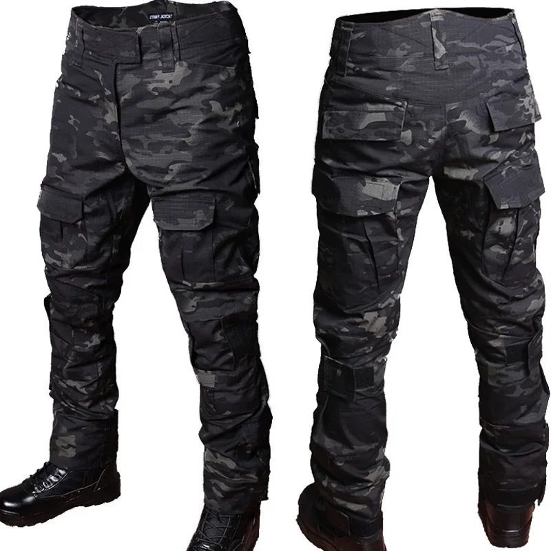 Pantalones tácticos cargo multibolsillos ripstop con cinturón - imagen 2