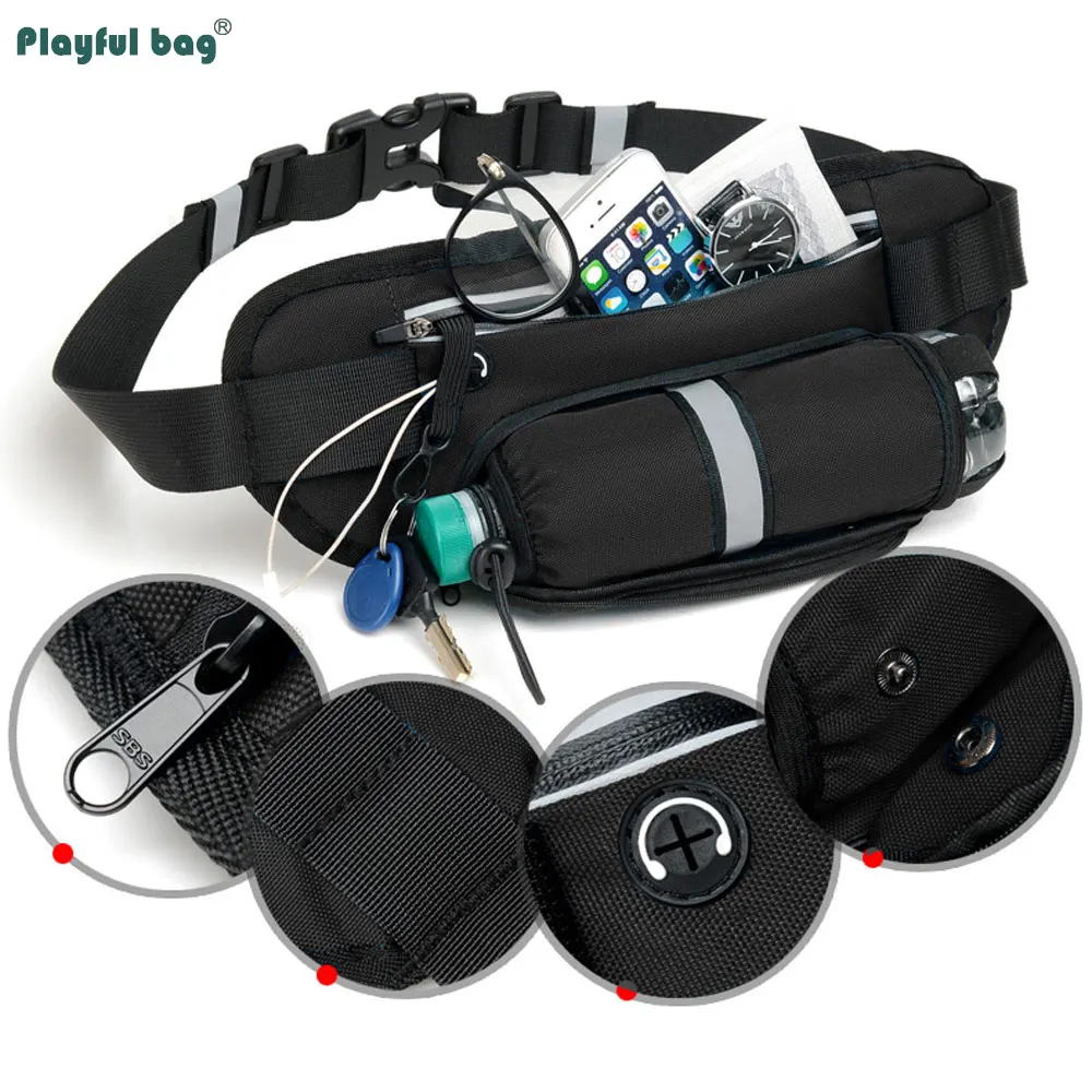 Vista frontal de la riñonera deportiva PLAYFUL BAG AVA315