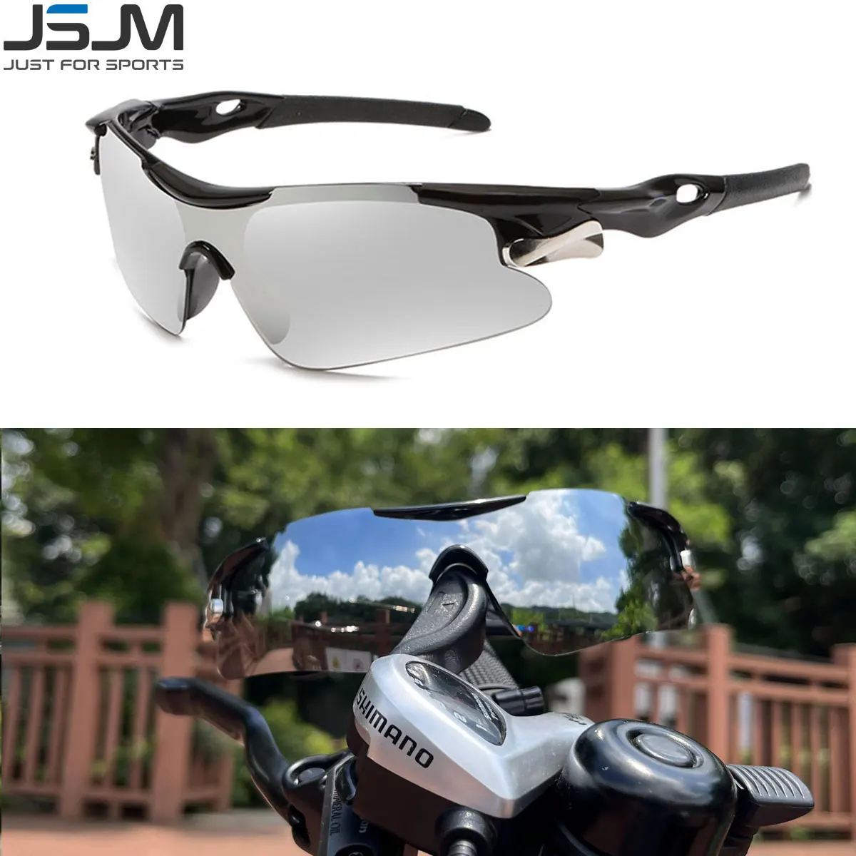 JSJM Gafas de sol ciclismo carretera polarizadas – Protección UV - imagen 5