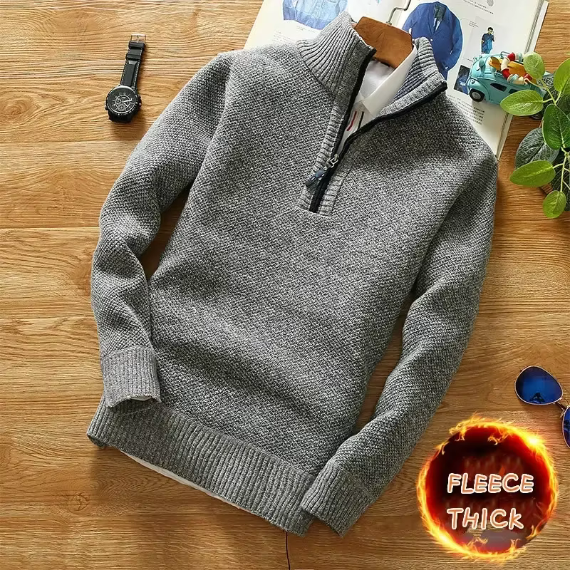 Jersey térmico merino – Base layer hombre con cremallera frontal