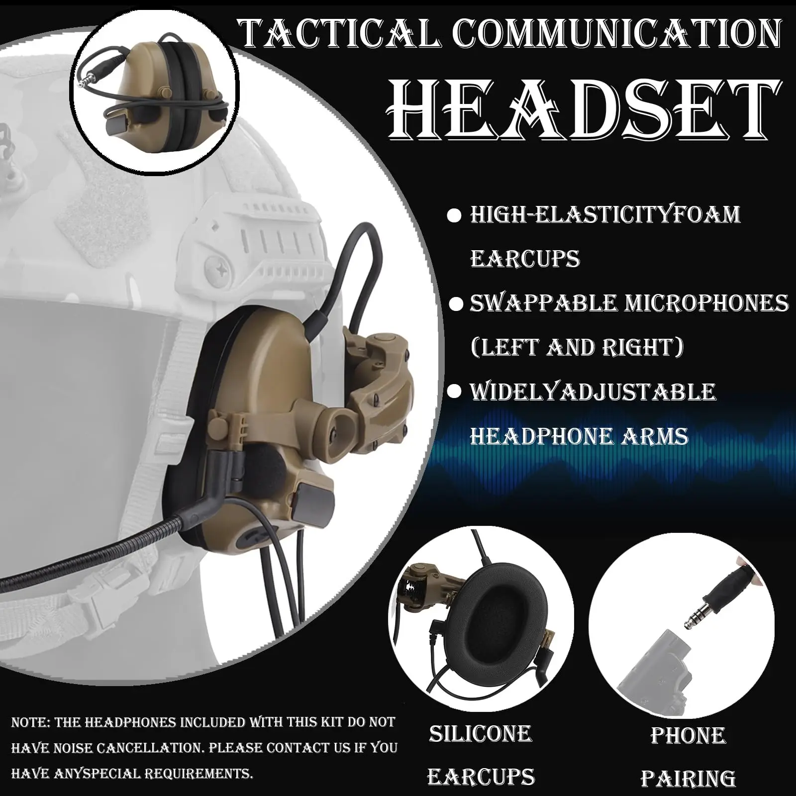 Casco táctico Airsoft con visor NVG PVS-14 y auriculares de protección - imagen 4
