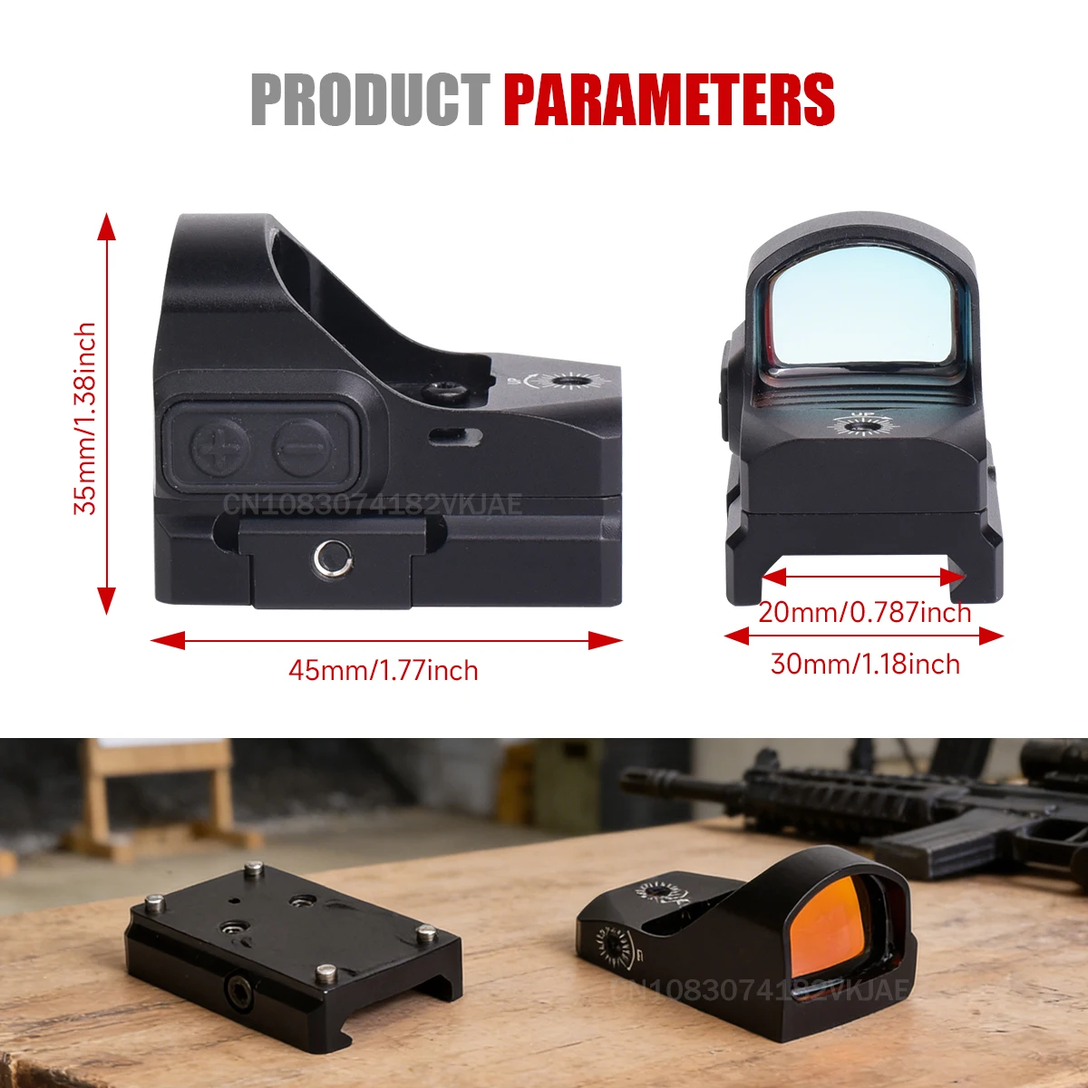 Mira reflex sin paralaje, apagado automático, riel Picatinny - imagen 4