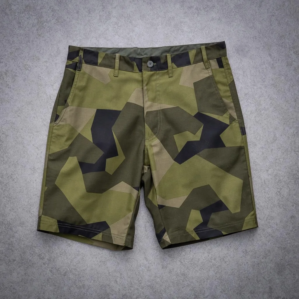 Pantalones cortos tácticos camuflaje sueco geométrico de verano