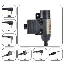 Auriculares tácticos Airsoft WADSN U94 PTT compatibles Baofeng Motorola