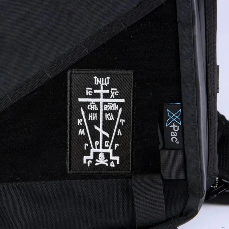 Parche táctico bordado Cruz ortodoxa con velcro para MOLLE - imagen 5