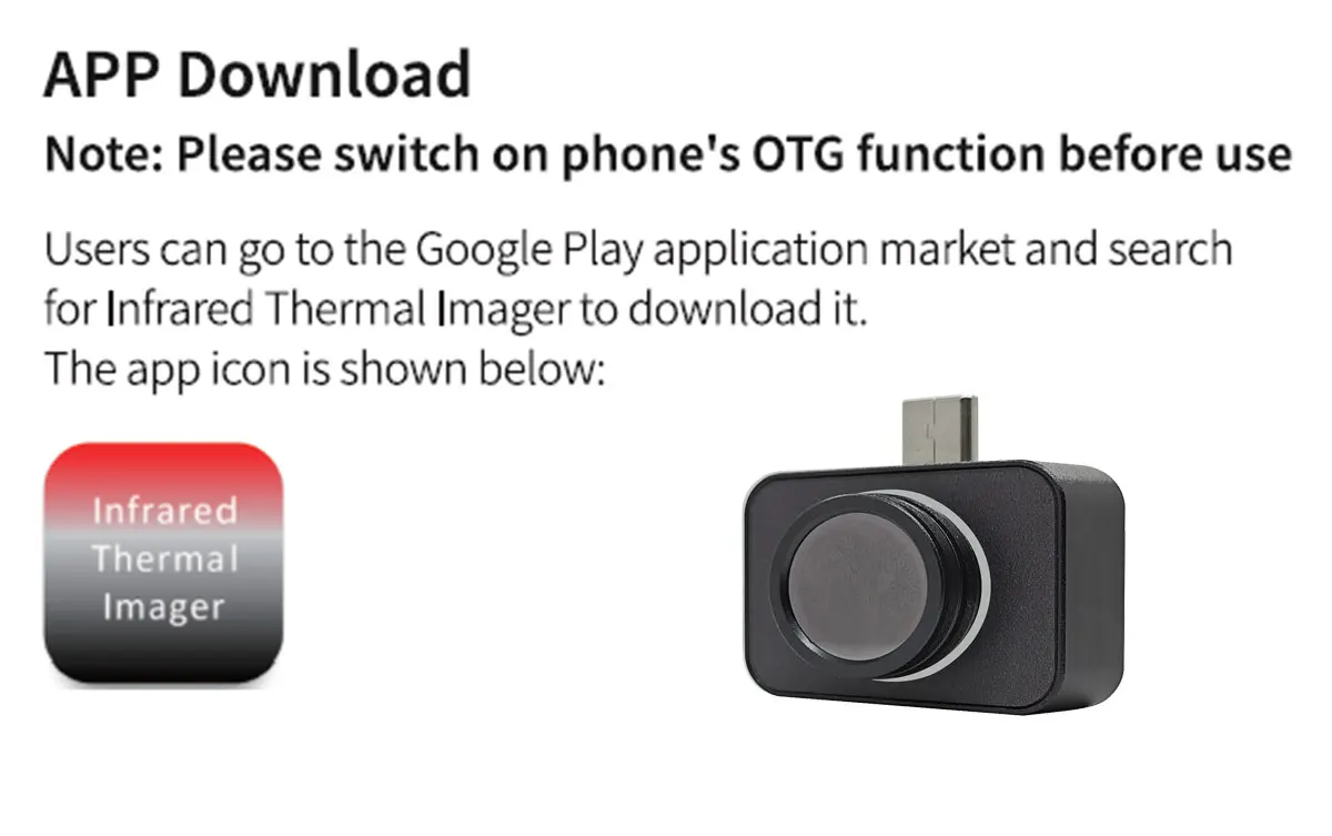 Cámara termográfica IR para Android