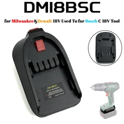 DM18BSC Adaptador de batería Milwaukee y DeWalt para Bosch 18 V
